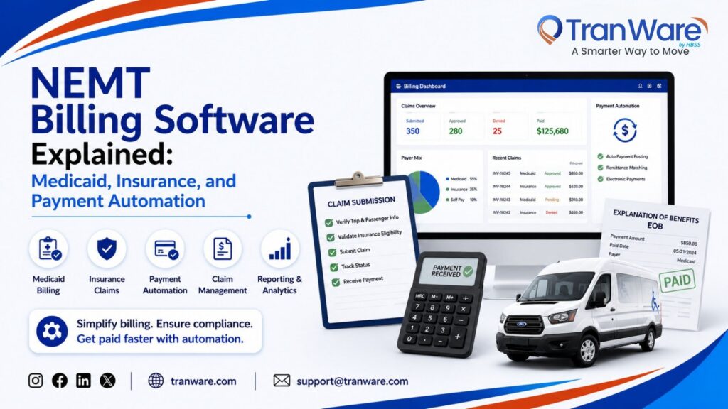 NEMT Billing Software Explained: Medicaid, Insurance, and Payment Automation