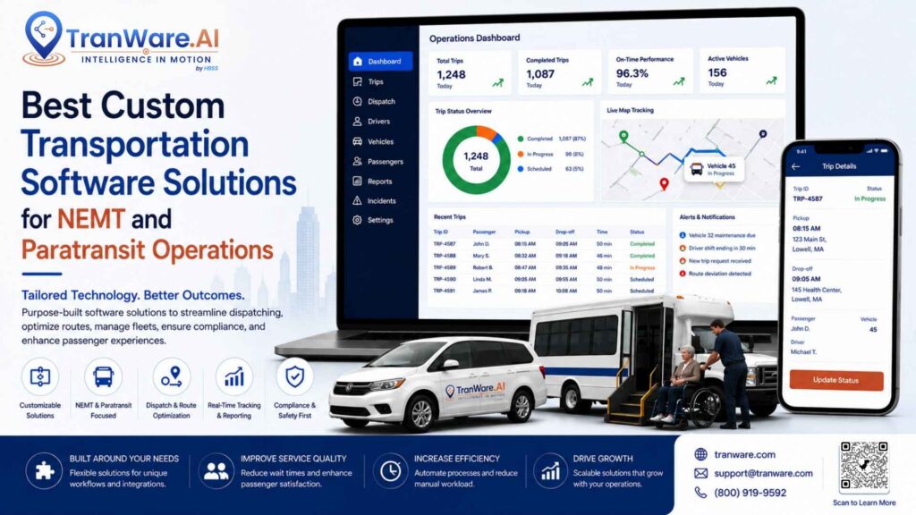 Best Custom Transportation Software Solutions for NEMT and Paratransit Operations