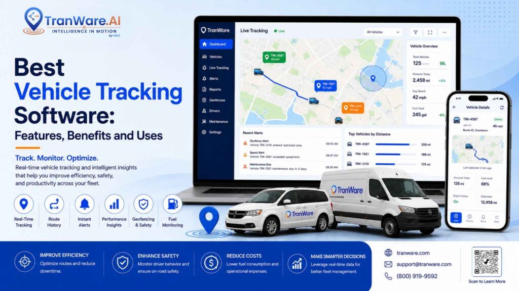 Best Vehicle Tracking Software: Features, Benefits and Uses in 2026